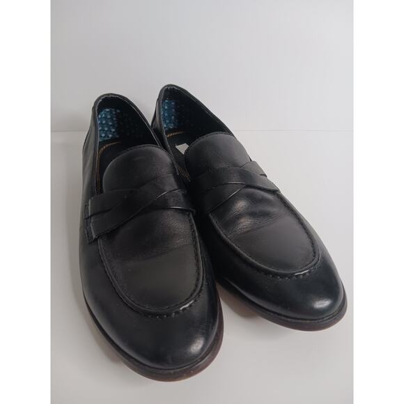 Steve Madden Black‎ Slip On Loafers Dress Shoes Men's Size 9.5 Leather - Picture 1 of 7